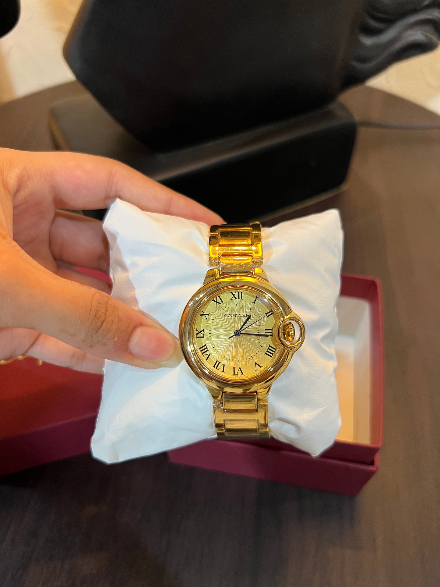 CRT 404 - Cartier Ballon Bleu Golden with Golden Dial