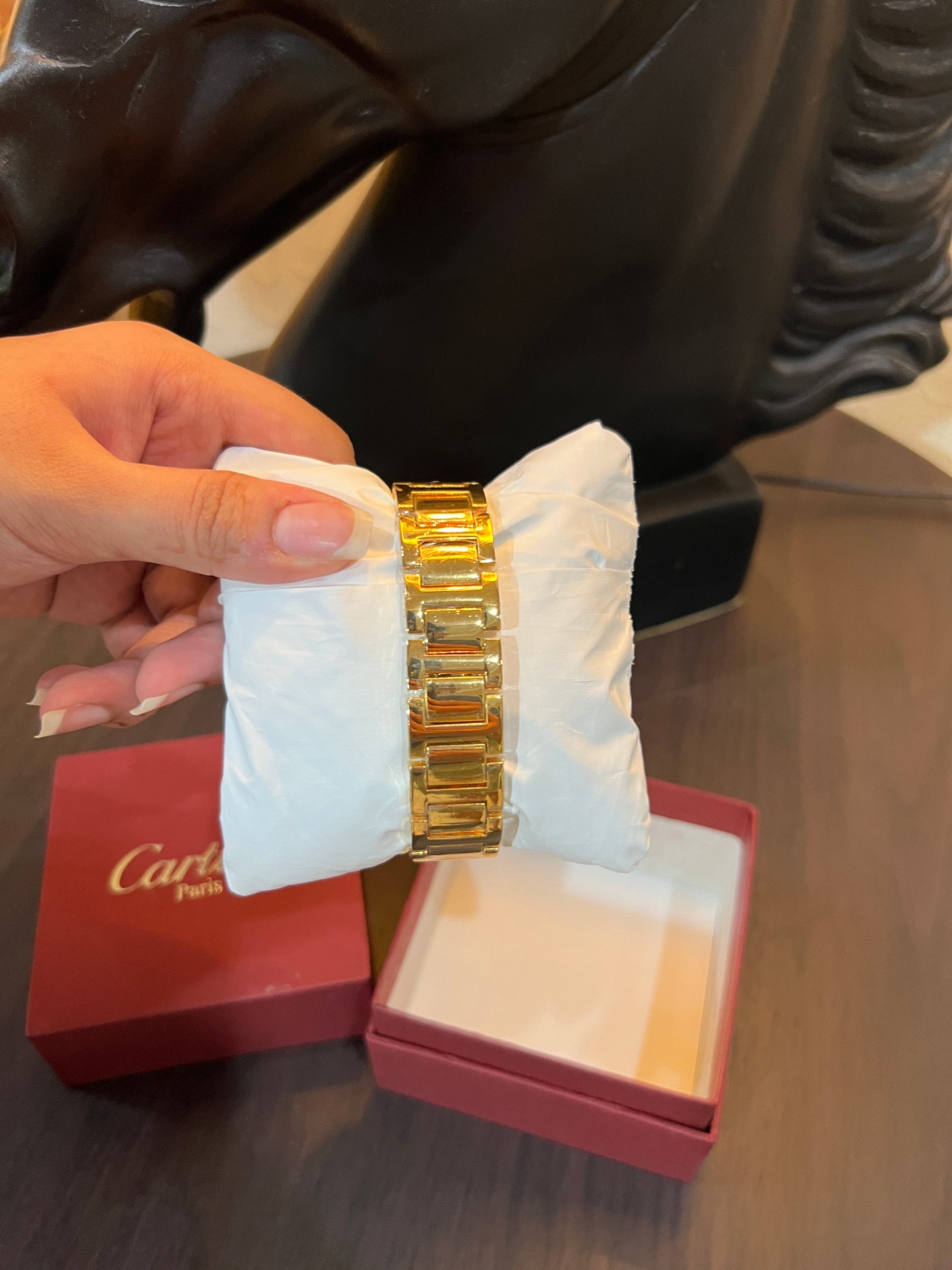 CRT 404 - Cartier Ballon Bleu Golden with Golden Dial