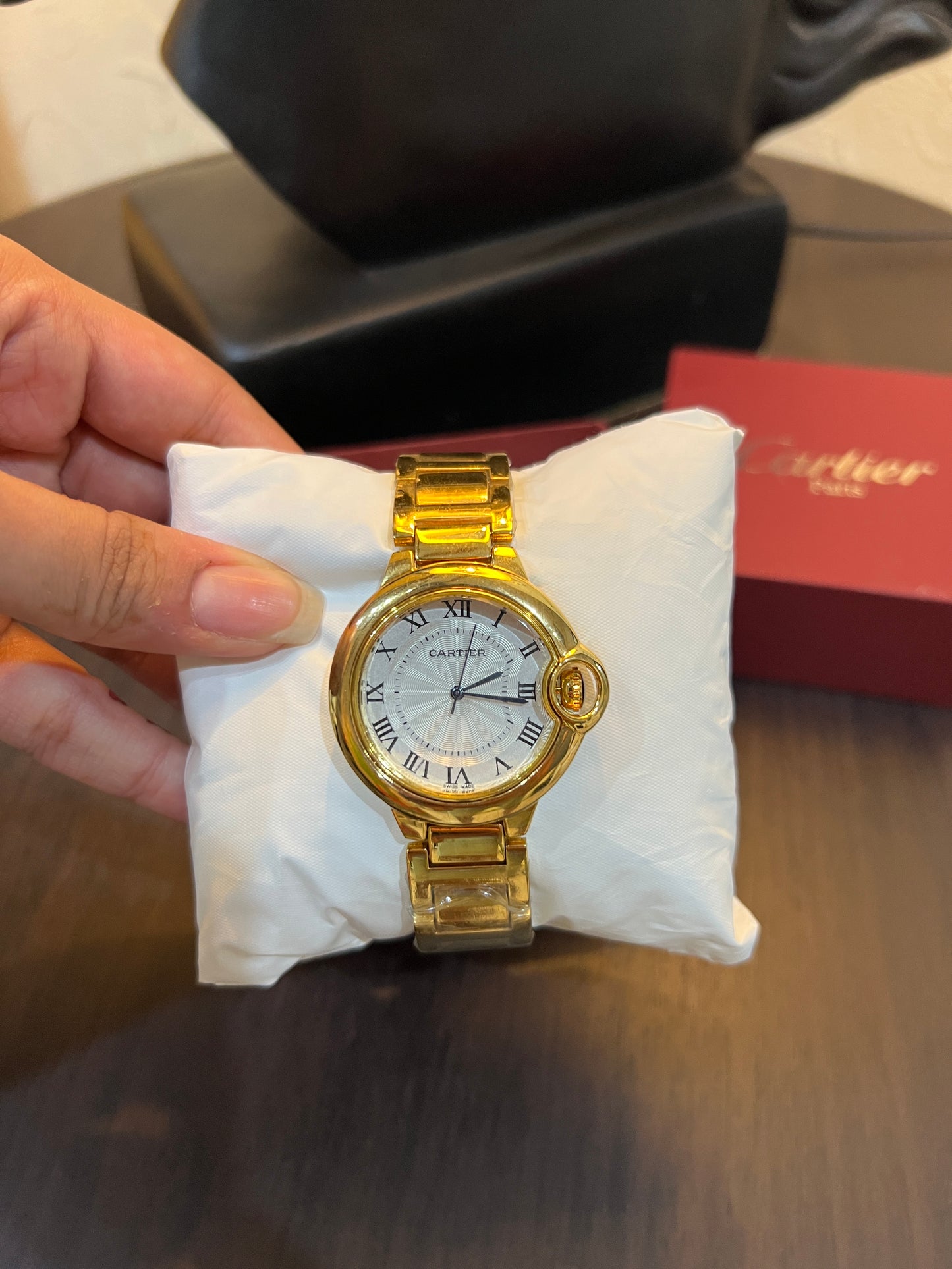 CRT 405 - Cartier Ballon Bleu Golden with White Dial