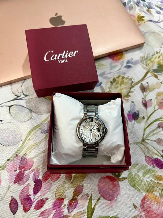 CRT 409 - Cartier Ballon Bleu Silver with White Dial