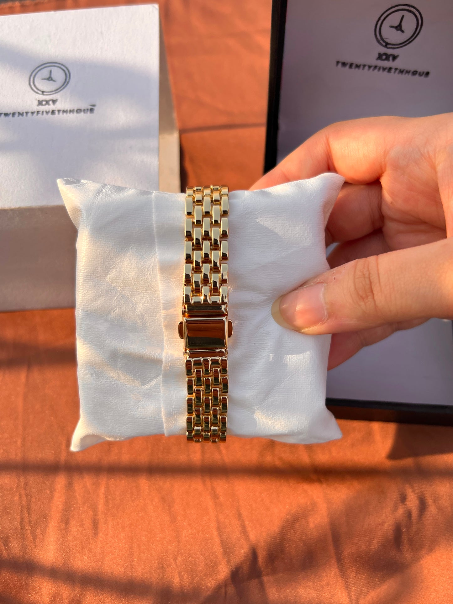 SQW 101 - Gold Cartier-style Square Watch