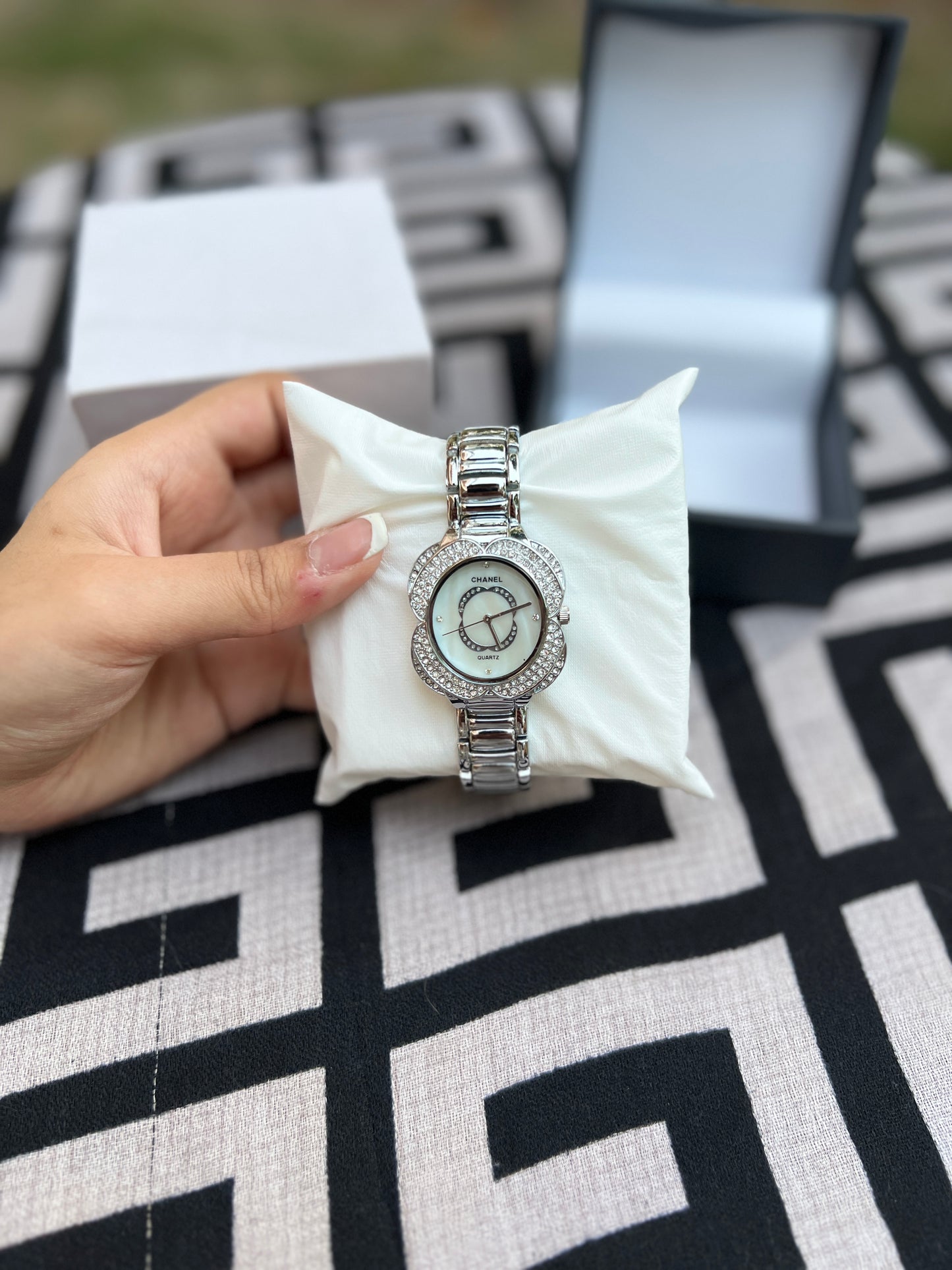 CHL 503 - Silver Chanel with a Butterfly Icestone Dial