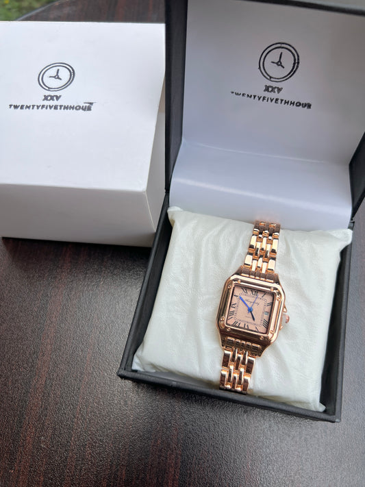SQW 103 - Rosegold Cartier-style Square Watch