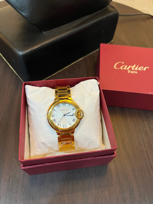 CRT 405 - Cartier Ballon Bleu Golden with White Dial